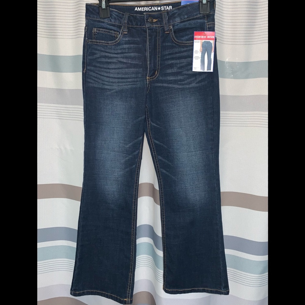 American Star Boys Boot Cut Adjustable Waist Stretch Fit Jeans